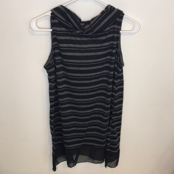 NWT French Laundry black cowl neck sleeveless blouse - Picture 7 of 7